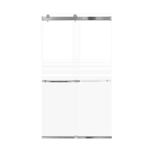 Samuel Mueller Brevity 48-in X 80-in By-Pass Shower Door with 5/16-in Frost Glass and Barrington Plain Handle, Polished Chrome