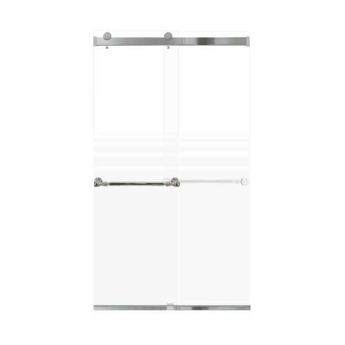 Samuel Mueller Brevity 48-in X 80-in By-Pass Shower Door with 5/16-in Frost Glass and Nicholson Handle, Polished Chrome