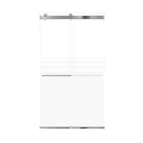 Samuel Mueller Brevity 48-in X 80-in By-Pass Shower Door with 5/16-in Frost Glass and Royston Handle, Polished Chrome