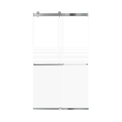 Samuel Mueller Brevity 48-in X 80-in By-Pass Shower Door with 5/16-in Frost Glass and Tyler Handle, Polished Chrome