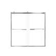 Samuel Mueller Brevity 60-in X 62-in By-Pass Bathtub Door with 5/16-in Clear Glass and Juliette Handle, Brushed Stainless
