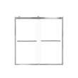 Samuel Mueller Brevity 60-in X 62-in By-Pass Bathtub Door with 5/16-in Clear Glass and Barrington Plain Handle, Brushed Stainless