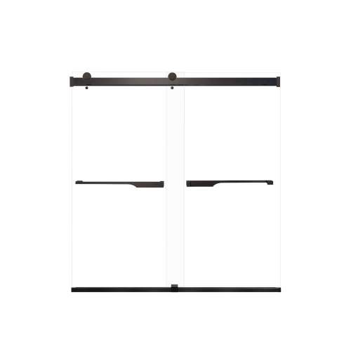 Samuel Mueller Brevity 60-in X 62-in By-Pass Bathtub Door with 5/16-in Clear Glass and Juliette Handle, Matte Black