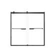 Samuel Mueller Brevity 60-in X 62-in By-Pass Bathtub Door with 5/16-in Clear Glass and Juliette Handle, Matte Black