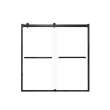 Brevity 60-in X 62-in By-Pass Bathtub Door with 5/16-in Clear Glass and Royston Handle, Matte Black