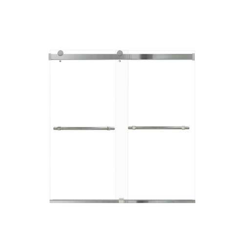 Samuel Mueller Brevity 60-in X 62-in By-Pass Bathtub Door with 5/16-in Clear Glass and Barrington Knurled Handle, Polished Chrome