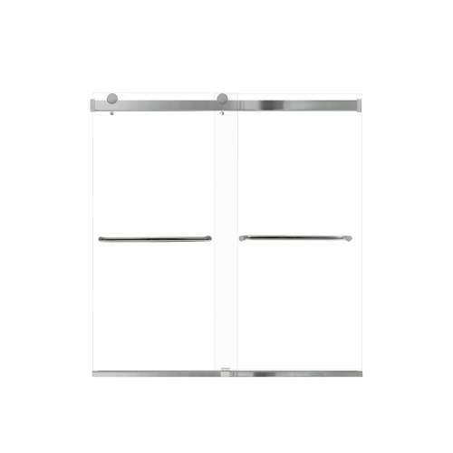 Samuel Mueller Brevity 60-in X 62-in By-Pass Bathtub Door with 5/16-in Clear Glass and Contour Handle, Polished Chrome
