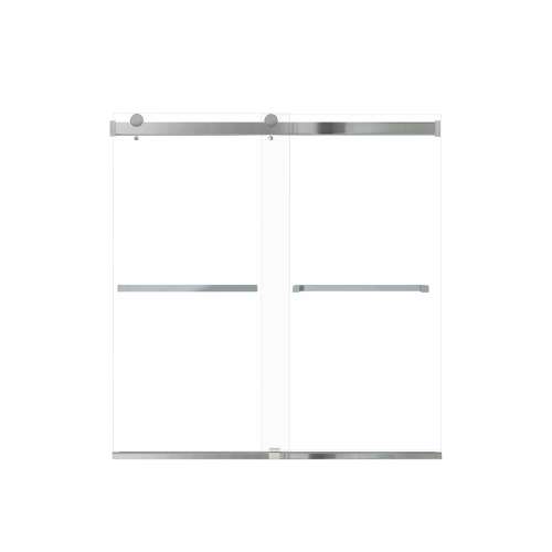 Samuel Mueller Brevity 60-in X 62-in By-Pass Bathtub Door with 5/16-in Clear Glass and Sampson Handle, Polished Chrome