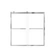 Brevity 60-in X 62-in By-Pass Bathtub Door with 5/16-in Clear Glass and Sampson Handle, Polished Chrome