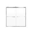 Samuel Mueller Brevity 60-in X 62-in By-Pass Bathtub Door with 5/16-in Frost Glass and Juliette Handle, Brushed Stainless