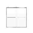 Samuel Mueller Brevity 60-in X 62-in By-Pass Bathtub Door with 5/16-in Frost Glass and Barrington Plain Handle, Brushed Stainless