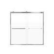 Samuel Mueller Brevity 60-in X 62-in By-Pass Bathtub Door with 5/16-in Frost Glass and Contour Handle, Brushed Stainless
