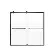 Samuel Mueller Brevity 60-in X 62-in By-Pass Bathtub Door with 5/16-in Frost Glass and Contour Handle, Matte Black