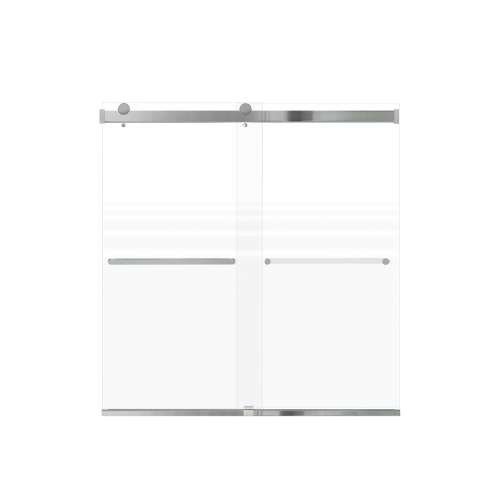 Samuel Mueller Brevity 60-in X 62-in By-Pass Bathtub Door with 5/16-in Frost Glass and Royston Handle, Polished Chrome