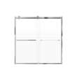 Brevity 60-in X 62-in By-Pass Bathtub Door with 5/16-in Frost Glass and Sampson Handle, Polished Chrome