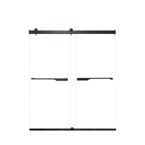 Samuel Mueller Brevity 60-in X 70-in By-Pass Shower Door with 5/16-in Clear Glass and Juliette Handle, Matte Black