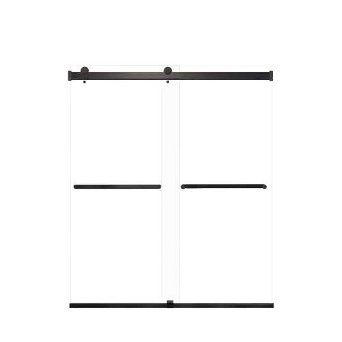 Samuel Mueller Brevity 60-in X 70-in By-Pass Shower Door with 5/16-in Clear Glass and Royston Handle, Matte Black
