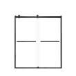 Brevity 60-in X 70-in By-Pass Shower Door with 5/16-in Clear Glass and Royston Handle, Matte Black