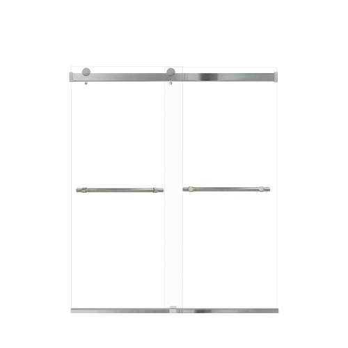Samuel Mueller Brevity 60-in X 70-in By-Pass Shower Door with 5/16-in Clear Glass and Barrington Knurled Handle, Polished Chrome