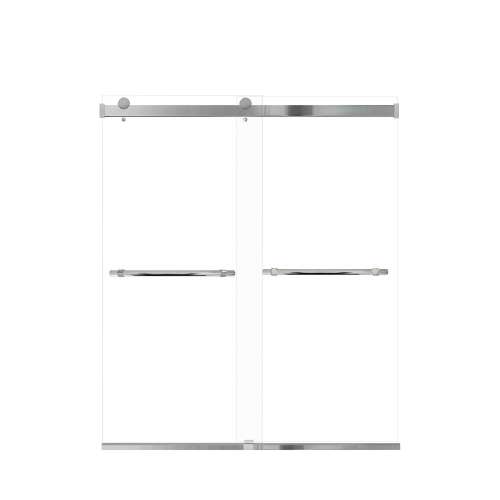 Samuel Mueller Brevity 60-in X 70-in By-Pass Shower Door with 5/16-in Clear Glass and Barrington Plain Handle, Polished Chrome