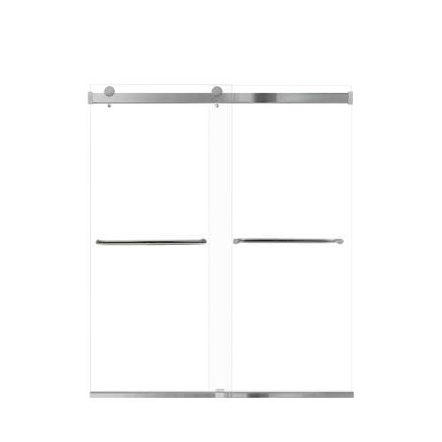 Samuel Mueller Brevity 60-in X 70-in By-Pass Shower Door with 5/16-in Clear Glass and Contour Handle, Polished Chrome