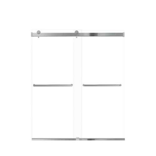 Brevity 60-in X 70-in By-Pass Shower Door with 5/16-in Clear Glass and Tyler Handle, Polished Chrome