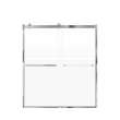 Brevity 60-in X 70-in By-Pass Shower Door with 5/16-in Frost Glass and Sampson Handle, Polished Chrome