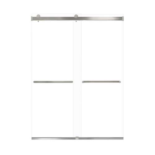 Samuel Mueller Brevity 60-in X 80-in By-Pass Shower Door with 5/16-in Clear Glass and Royston Handle, Brushed Stainless