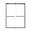 Brevity 60-in X 80-in By-Pass Shower Door with 5/16-in Clear Glass and Barrington Plain Handle, Matte Black