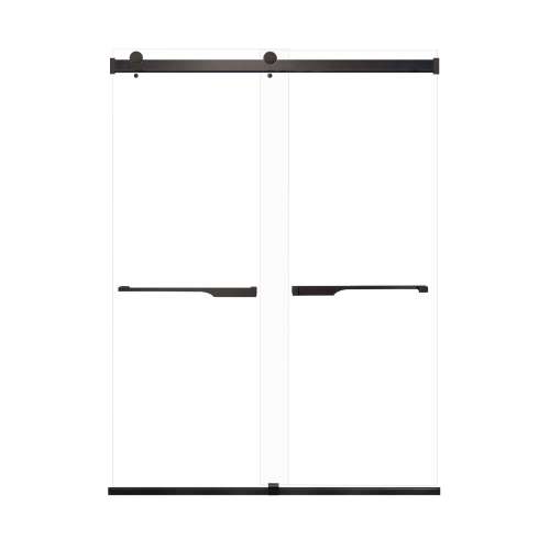 Samuel Mueller Brevity 60-in X 80-in By-Pass Shower Door with 5/16-in Clear Glass and Juliette Handle, Matte Black