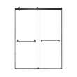 Samuel Mueller Brevity 60-in X 80-in By-Pass Shower Door with 5/16-in Clear Glass and Nicholson Handle, Matte Black