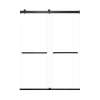 Samuel Mueller Brevity 60-in X 80-in By-Pass Shower Door with 5/16-in Clear Glass and Royston Handle, Matte Black