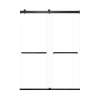 Brevity 60-in X 80-in By-Pass Shower Door with 5/16-in Clear Glass and Sampson Handle, Matte Black