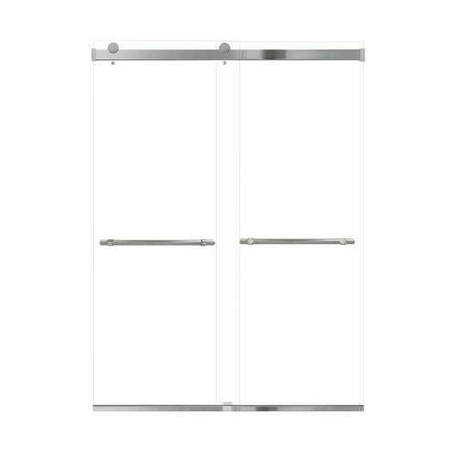 Brevity 60-in X 80-in By-Pass Shower Door with 5/16-in Clear Glass and Barrington Knurled Handle, Polished Chrome