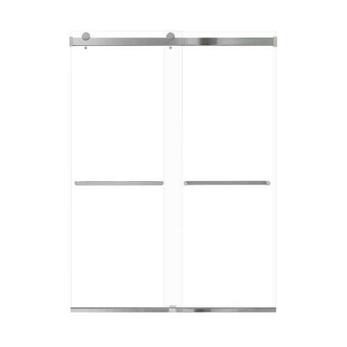 Brevity 60-in X 80-in By-Pass Shower Door with 5/16-in Clear Glass and Royston Handle, Polished Chrome