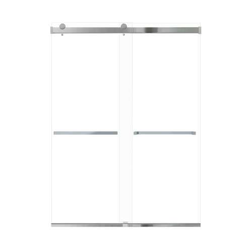 Brevity 60-in X 80-in By-Pass Shower Door with 5/16-in Clear Glass and Sampson Handle, Polished Chrome