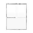 Samuel Mueller Brevity 60-in X 80-in By-Pass Shower Door with 5/16-in Frost Glass and Nicholson Handle, Polished Chrome