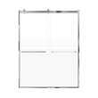 Brevity 60-in X 80-in By-Pass Shower Door with 5/16-in Frost Glass and Royston Handle, Polished Chrome