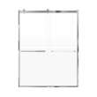 Brevity 60-in X 80-in By-Pass Shower Door with 5/16-in Frost Glass and Sampson Handle, Polished Chrome