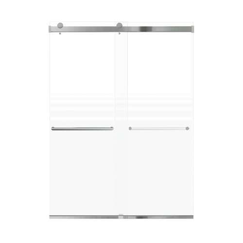 Samuel Mueller Brevity 60-in X 80-in By-Pass Shower Door with 5/16-in Frost Glass and Tyler Handle, Polished Chrome
