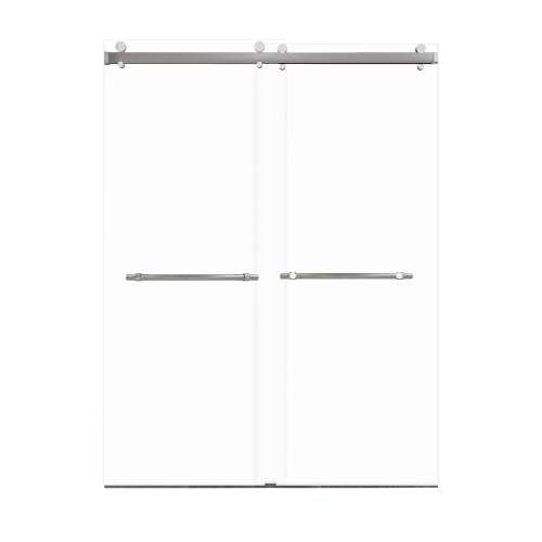 Samuel Mueller Bradley 60-in X 80-in By-Pass Shower Door with 3/8-in Clear Glass and Barrington Knurled Handle, Polished Chrome