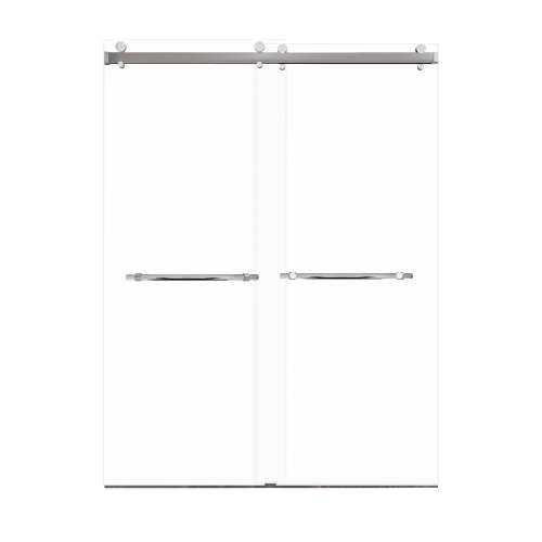 Samuel Mueller Bradley 60-in X 80-in By-Pass Shower Door with 3/8-in Clear Glass and Barrington Plain Handle, Polished Chrome