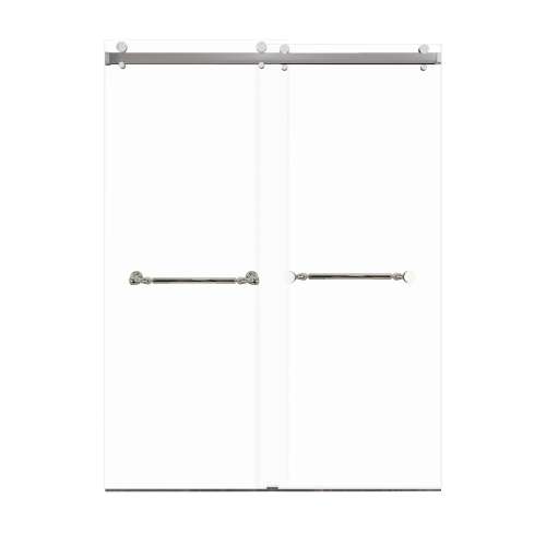 Samuel Mueller Bradley 60-in X 80-in By-Pass Shower Door with 3/8-in Clear Glass and Nicholson Handle, Polished Chrome