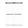 Bradley 60-in X 80-in By-Pass Shower Door with 3/8-in Clear Glass and Royston Handle, Matte Black