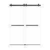 Bradley 60-in X 80-in By-Pass Shower Door with 3/8-in Clear Glass and Sampson Handle, Matte Black