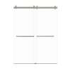 Samuel Mueller Bradley 60-in X 80-in By-Pass Shower Door with 3/8-in Clear Glass and Tyler Handle, Brushed Stainless