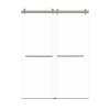 Samuel Mueller Bradley 60-in X 80-in By-Pass Shower Door with 3/8-in Low Iron Glass and Barrington Plain Handle, Brushed Stainless