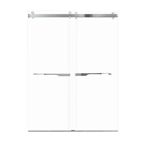 Samuel Mueller Bradley 60-in X 80-in By-Pass Shower Door with 3/8-in Low Iron Glass and Juliette Handle, Polished Chrome