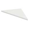 SMCS88PR-01 8-in x 8-in x 1-in Solid Surface Corner Shelf (Set of 2), White