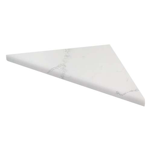 SMCS88PR-181 8-in x 8-in x 1-in Solid Surface Corner Shelf (Set of 2), Misty River